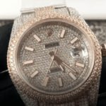 Rolex Datejust Two Tone Jubilee Fully Iced Out 126303 Replica
