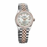 Rolex Datejust 279381RBR Everose Gold Sundust With Diamond Dial Replica