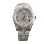 Rolex Datejust 116622 White Gold Diamond Dial Iced Out Replica